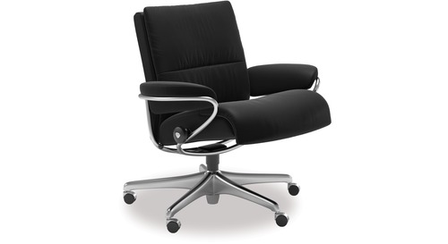 Stressless® Tokyo Leather Home Office Chair - Low Back Stressless® Tokyo Leather Home Office Chair - Low Back